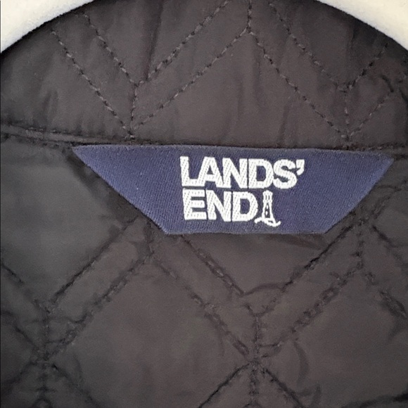 Lands' End Women's size 1X  Black Quilted Jacket - Picture 2 of 11